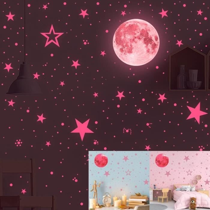 1049 Pièces Autocollants Lumineux Lumineuses Stickers Murals Stickers Muraux Enfants Lune Etoiles Phosphorescente Autocollant Mural Bebe Garcon Fille Enfant Chambres Plafond Dcorationvert 51860036
