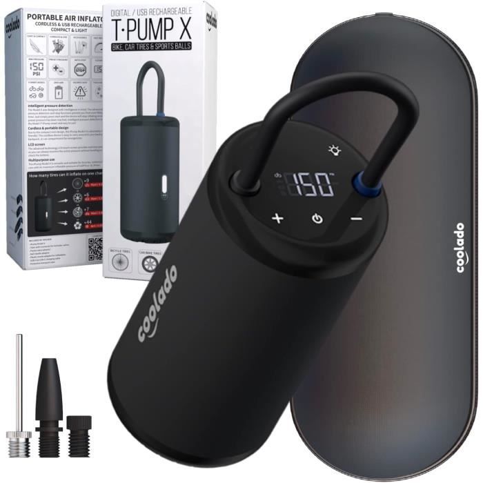 TPump X - Compresseur sans fil : Pompe à Pneus | Réglages automatiques ...