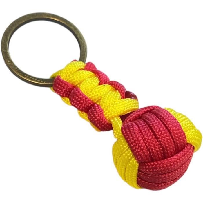 Porte-Clés Drapeau Espagne - Rond Cocarde Imprimé - Tissu - France - Neuf Avec Étiquettes