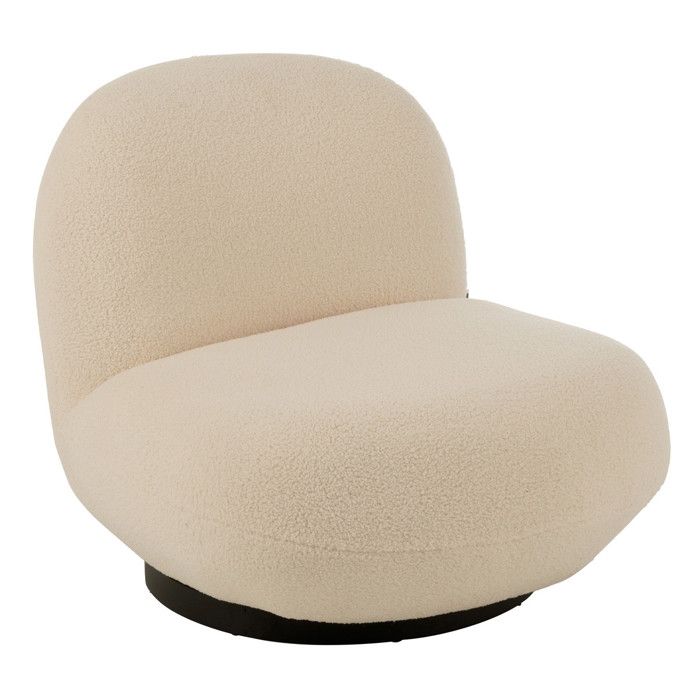 Fauteuil Lounge Neige 95cm Blanc