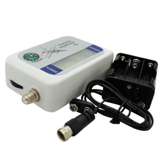 Détecteur Signal TV Numérique Portable - Compteur Force Signal Antenne TNT - Plage 170-860MHz