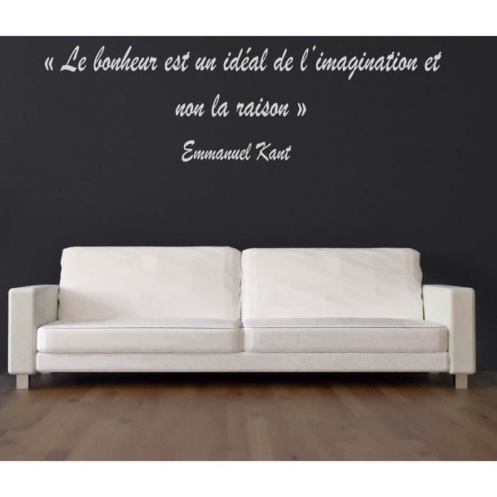 Stickers Citation Bonheur Imaginatif Emmanuel Kantrouge 36 5 X 150 Cm Cdiscount Maison