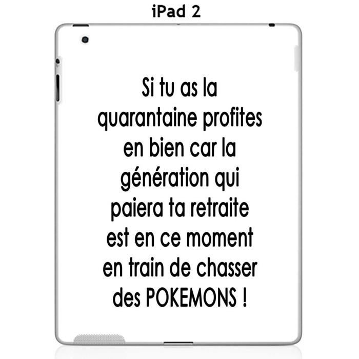 Coque Apple Ipad 2 Design Citation Pokemons Texte Noir Fond Blanc Cdiscount Telephonie