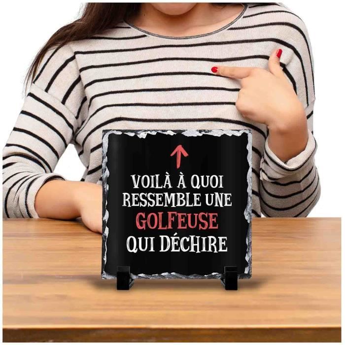 Cadre golfeuse qui déchire Femme  Idée Bureau Cadeau Travail Départ Retraite Collègue Anniversaire Noël