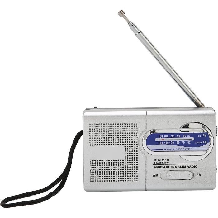 Mini Radio de poche Portable AM FM, récepteur stéréo à double bande