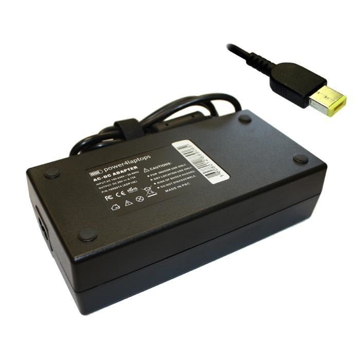 Chargeur 90W Pour Lenovo ThinkPad Et IdeaPad - Compatible Nombreux Modèles, Connecteur Carré Jaune - 6