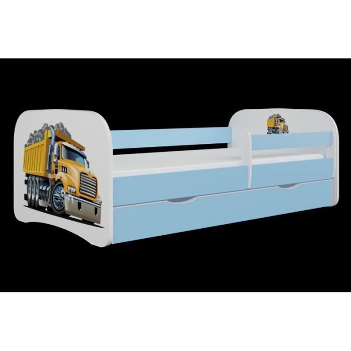 Lit enfant camion bleu Kocot Kids avec tiroir 70x140 - sans matelas Lit enfant camion bleu Kocot Kids avec tiroir 70x140 - sans matelas