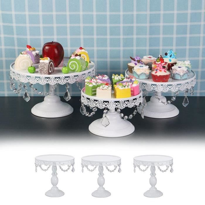 Ctv1 Cristal Rond Or Mariage Dessert Plateau Gateau Stand De Mariage Fete D Anniversaire Decoration Pan Gateau Biscuits Bonbons Cdiscount Maison