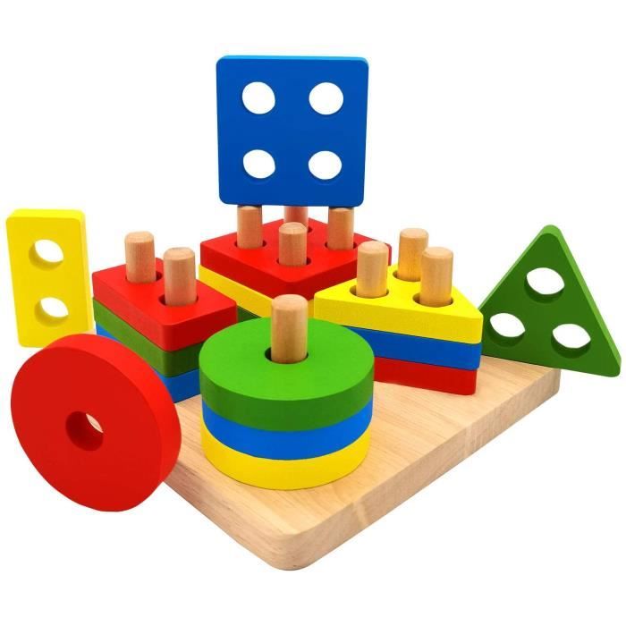Trieuse de Formes en Bois Montessori pour Enfants de 3 Ans et Plus ...