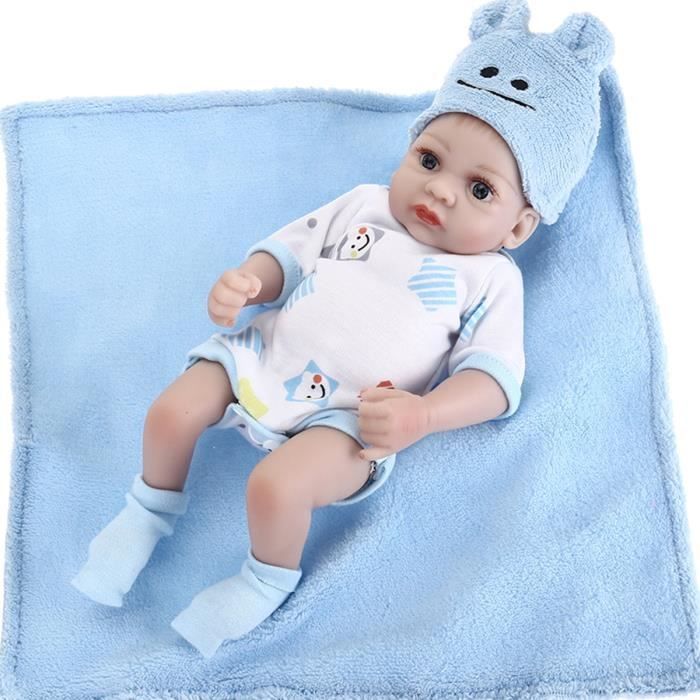 Poupee Reborn Silicone 28cm Poupon Realiste Nouveau Ne Bebe Decor Jouet Fille Cadeau Anniversaire Yeux Bleus De Garcon Cdiscount Jeux Jouets