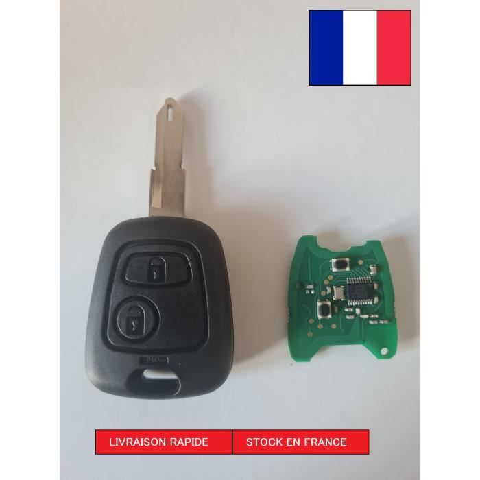 Clé télécommande éléctronique vierge 2 bouton Peugeot 206 206CC 206 ID46