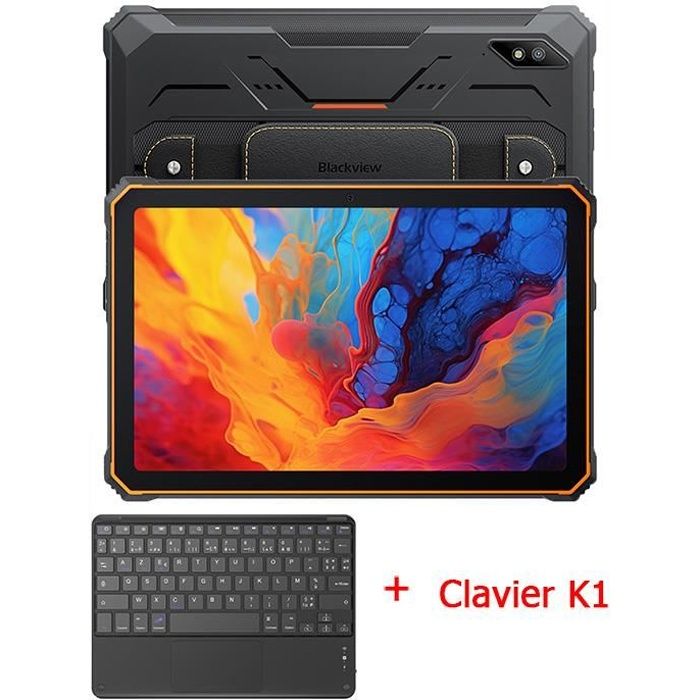 Blackview Active 8 Pro Tablette Incassable 10.36 2.4K FHD+ 16Go+256Go  22000mAh(33W) G99 48MP+16MP Android 13 Orange Avec Clavier K1 - Cdiscount  Informatique