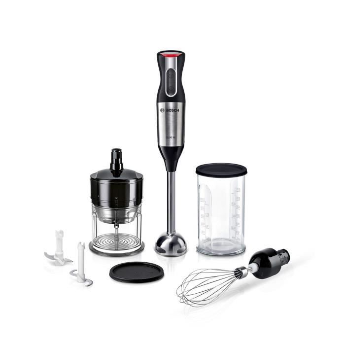 Bosch MS6CM6166 ErgoMixx Style Mixx 1000 Mélangeur plongeant Acier inoxydable-Noir