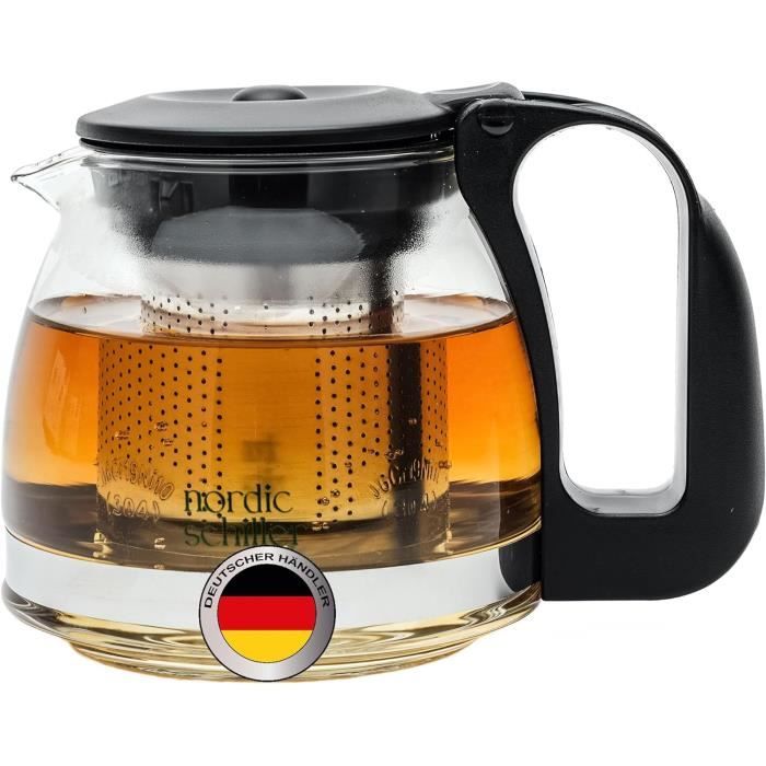 Théière en Verre avec infuseur – 500 ml – Noir