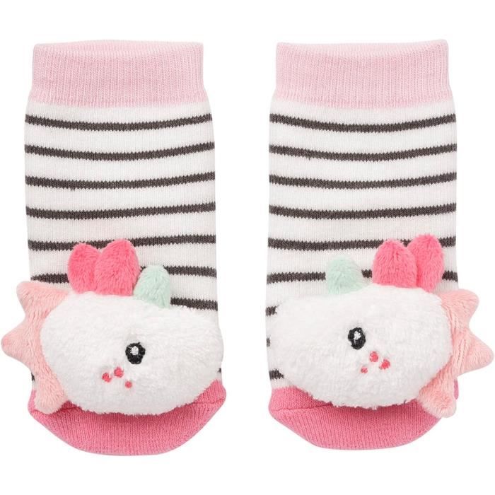 Chaussettes hochet ours en peluche pour bébé | Le chariot rouge – The Red Wagon