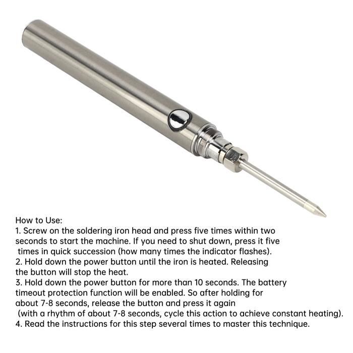 Fer à Souder Stylo 15W - Température 320°C - Avec Repose-Fer - Pour Électronique Et Petites Réparations - 230V