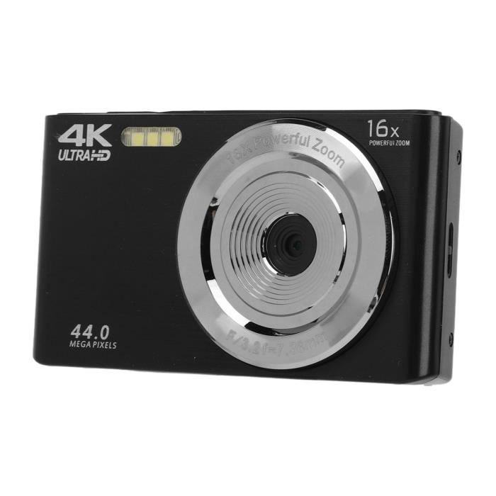 Cikonielf appareil photo HD 4K Appareil photo numérique Zoom 16X Écran 2,8 pouces 4K 44MP Boîtier en plastique résistant aux