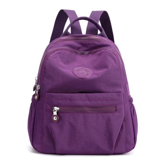 Sac à Dos Femme DIRRONA Antivol - Faux Cuir Étanche - 24x13x30cm - Pour Université, Travail, Voyage