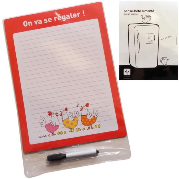 Mémo RÉGALER Motif Poules Tableau Magnétique Pensebête Aimanté Frigo Idée Cadeau