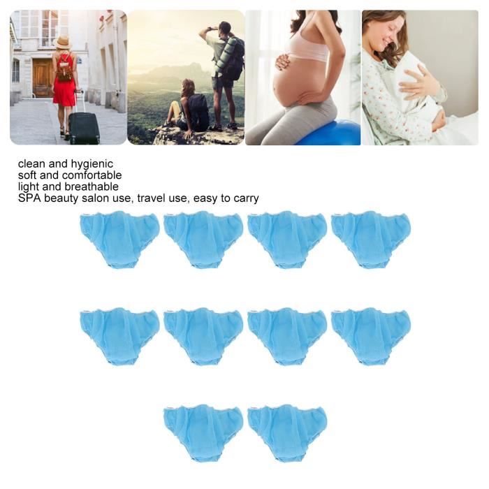 Lot 14 Slips Jetables Femme - Non-Tissé Respirant - Post-Accouchement/Voyage - Taille M-3XL