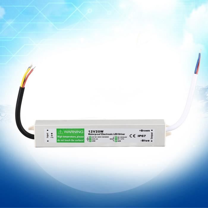 RHO-Pilote LED 12 W 12 V Transformateur D'alimentation de Commutateur