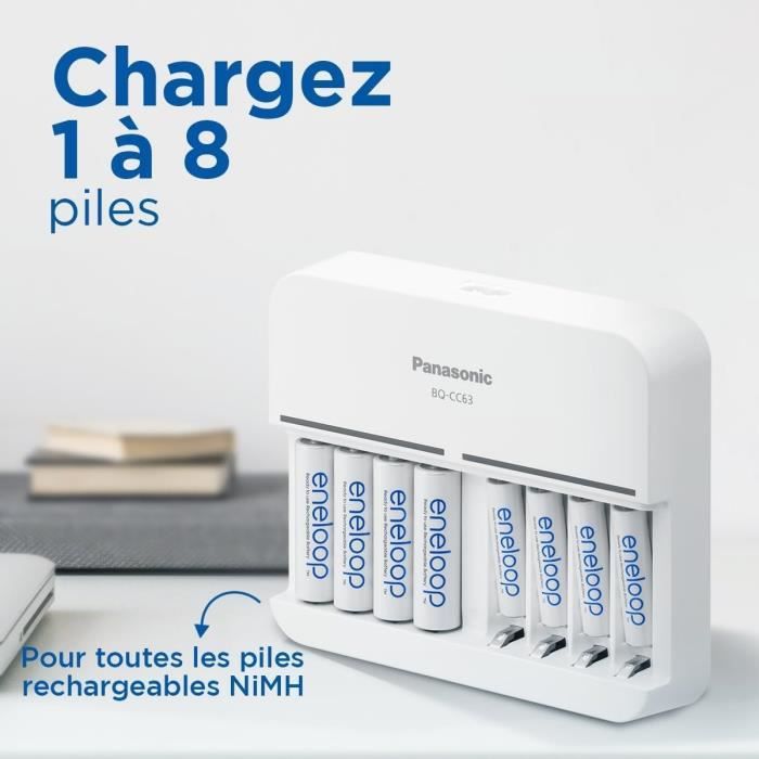Chargeur eneloop Premium pour 1 à 8 Piles Ni-MH AA/AAA - Cdiscount ...