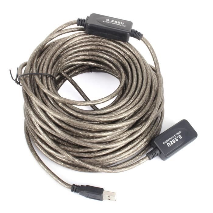 Câble USB 2.0 Mâle Vers Femelle - Cordon d'Extension 20 Mètres
