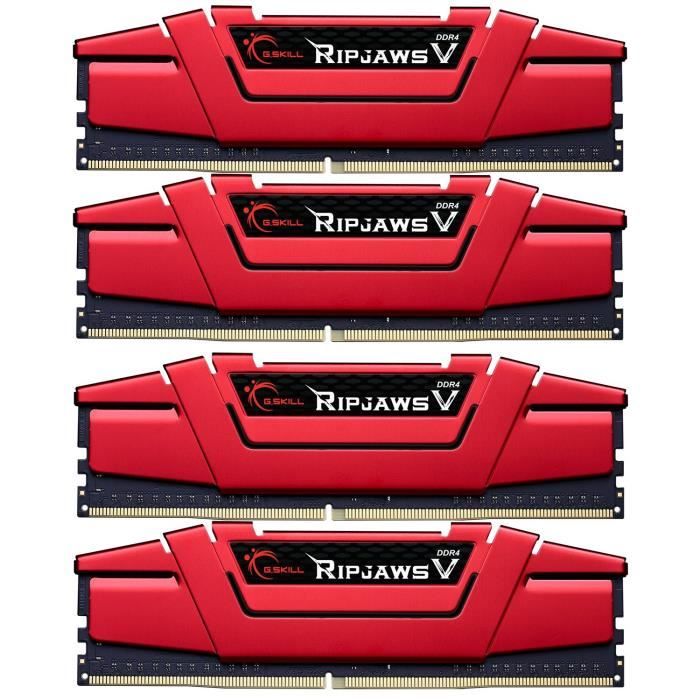 Vente Memoire PC G.SKILL Mémoire PC Ripjaws 5 - 64 Go PC4-24000/DDR4 3000 Mhz F4-3000C16Q-64GVRB pas cher Vente Memoire PC G.SKILL Mémoire PC Ripjaws 5 - 64 Go PC4-24000/DDR4 3000 Mhz F4-3000C16Q-64GVRB pas cher