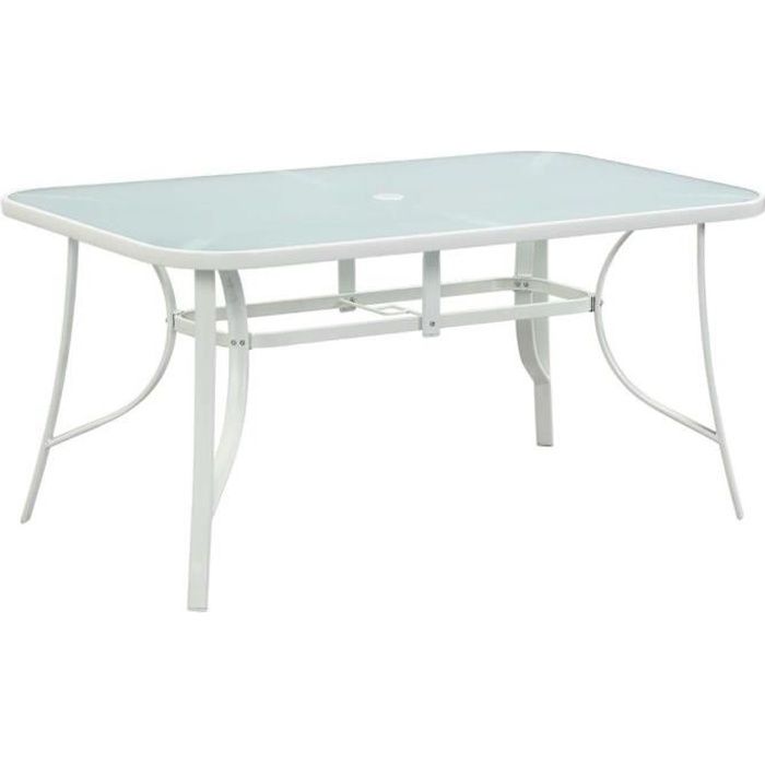 table de jardin "cordoba" - phoenix - 6 places - blanc