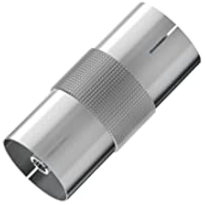Adaptateur Coaxial Mâle-mâle Hama - Métal Argenté - Pour TV, Antenne, Satellite - Garantie 10 Ans - 8