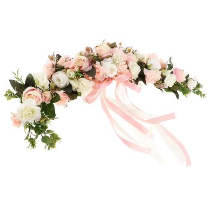 3 Guirlandes De Fleurs Artificielles En Soie - 200 Cm De Long, Fleurs Blanches Et Bleues - Pour Décoration Murale, Mariage, Jardin, Maison - Tiges PVC Souples