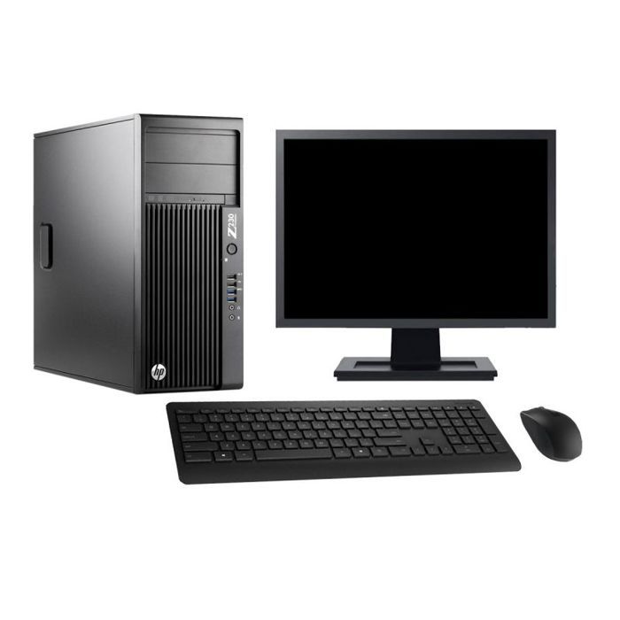 PC Tour HP Z230 Ecran 19 Intel i3 4150 RAM Disque 500Go Windows 10 Wifi - vue 1