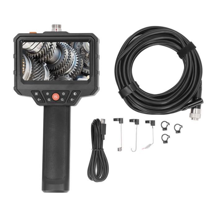 Adiwo Camera Endoscopique, 4,3 Pouces 1080P Caméra d'inspection Endoscope avec 8 LED, 2.9mm Sonde Intégrée/Lentille Etanche IP67/Câble 5M, Endoscope Industriel pour l'inspection des Pipelines