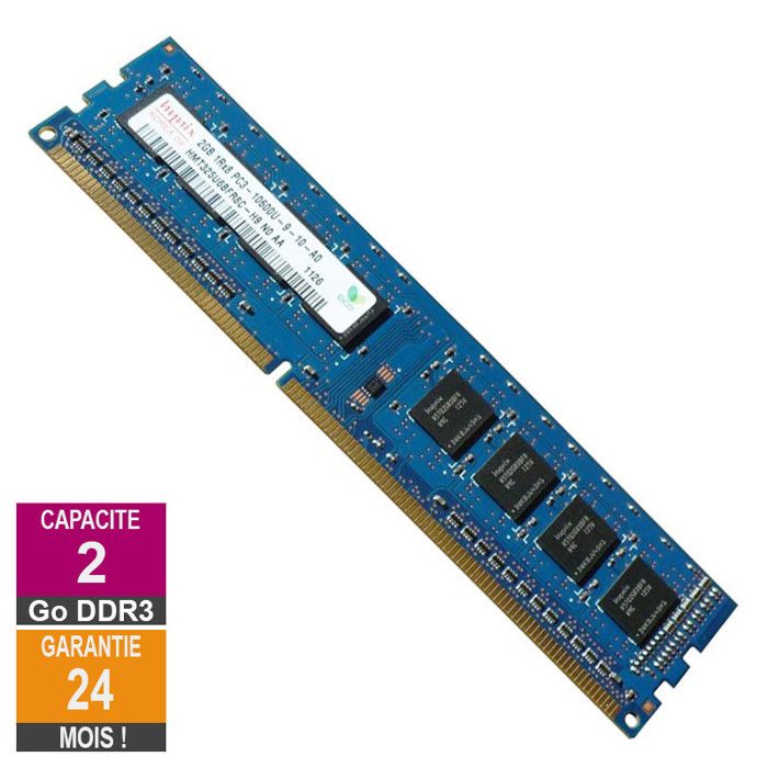 Barrette Mémoire 2Go RAM DDR3 Hynix HMT325U6BFR8C H9 PC3-10600U 1333MHz 1Rx8 - Hynix