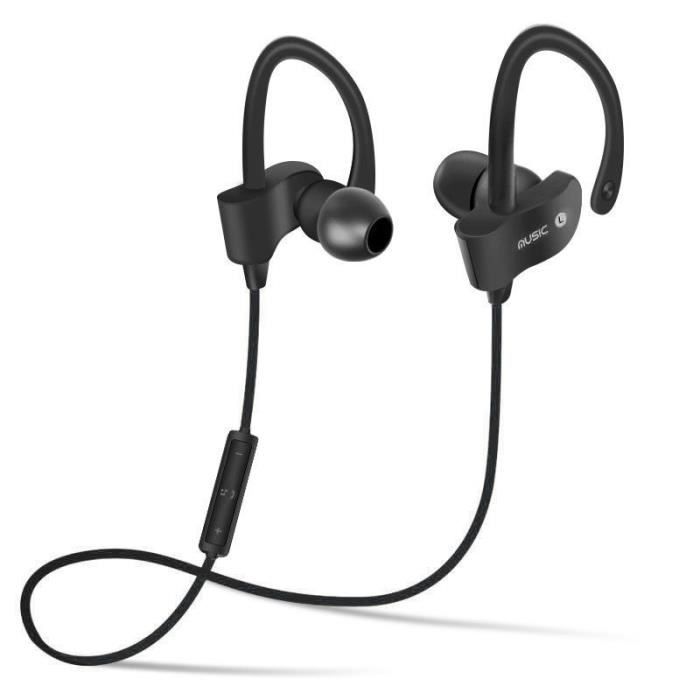 Écouteurs Bluetooth V4.1 Oreillette Bluetooth stéréo Hi-Fi Avec Microphone HD Magnétique Ecouteur Sans Fil Antibruit Oreille Temps de lecture 6-8 heures pour iPhone Xiaomi Huawei Samsung Sony etc 