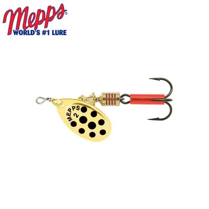 Lot De 2 Cuillers Mepps Aglia Or – Taille 1, Poids 3,5g, Fabriqué En France, Pour Brochet, Perche Et Carnassiers