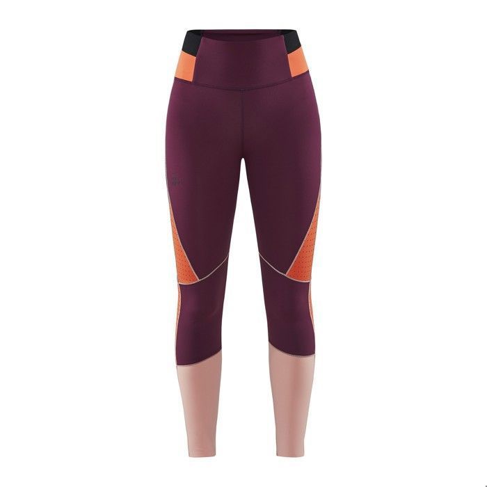 Collant Running CRAFT Femme PRO CHARGE BLOCKED TIGHTS Violet / Rose PE 2022