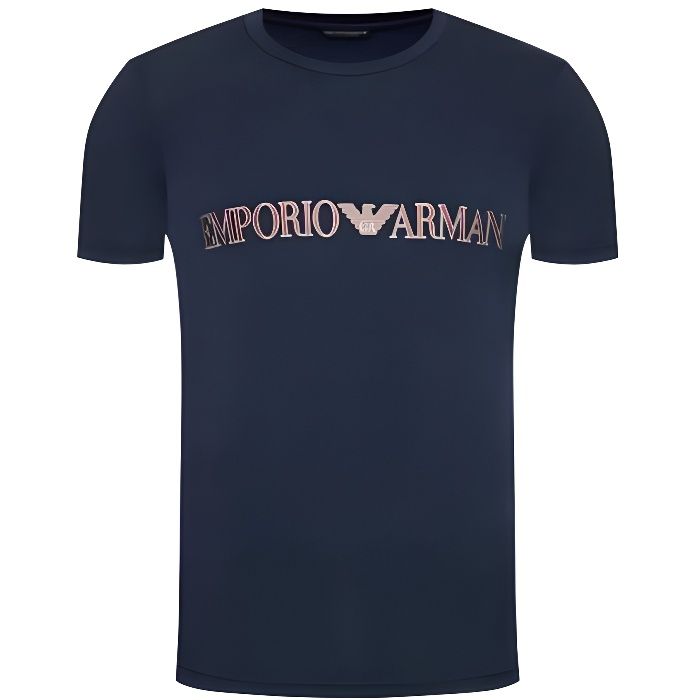 T shirt - Emporio Armani - Homme - Eagle - Bleu - Synthétique