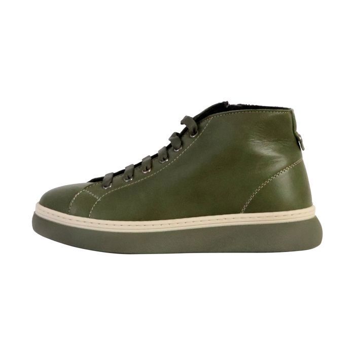 THE DIVINE FACTORY Basket Montante Cuir The Divine Factory Alénoa - Kaki
