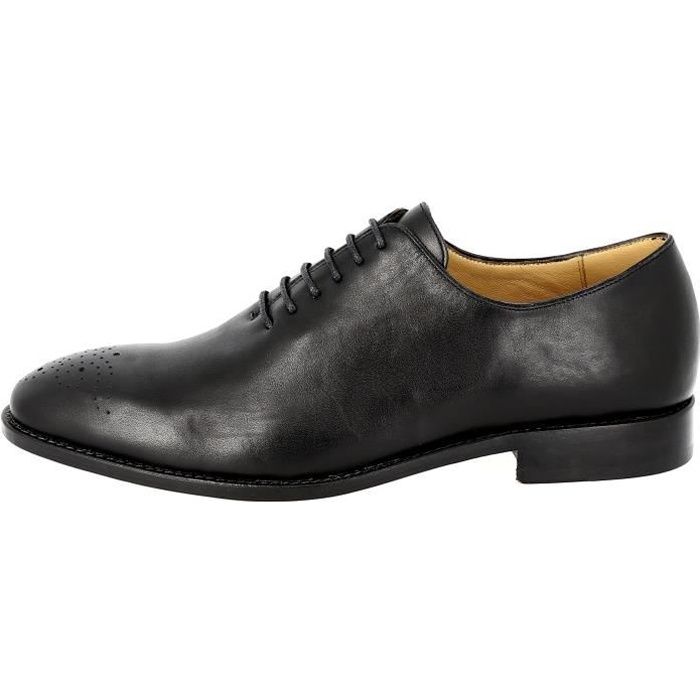 chaussure homme richelieu de ville en cuir noir - marque - modèle - légèreté et confort
