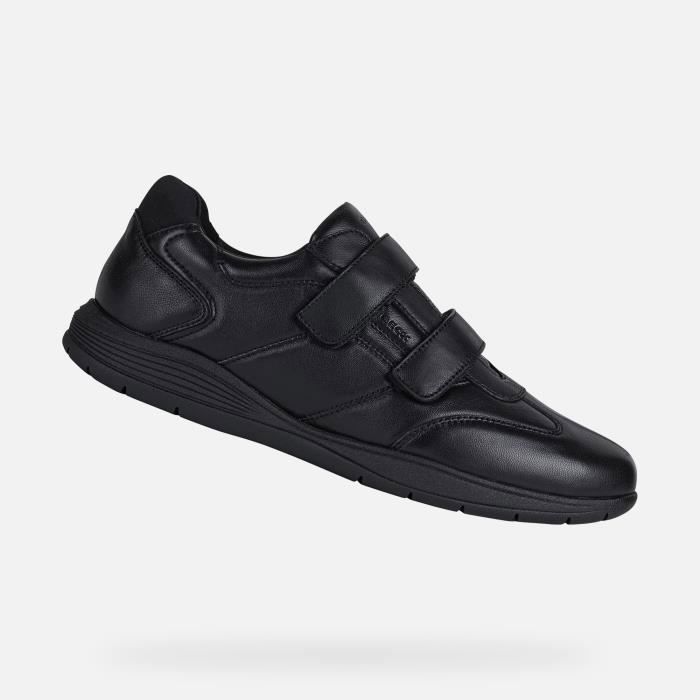 Basket Cuir Geox U Spherica EC2 A Sheep - GEOX - Homme - Noir - Scratch - Respirantes et légères