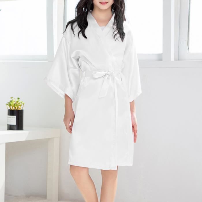 Enfants Bebe Enfant Fille Imprimer Ete Kimono Robes Peignoir Vetements De Nuit Blanche Blanche Cdiscount Pret A Porter