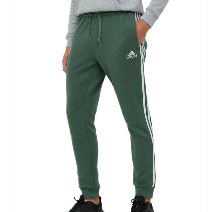 Jogging Homme Adidas - Vert - Poches zippées - Taille et chevilles élastiquées