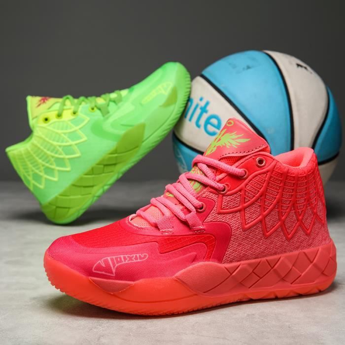 Chaussures De Basketball Pour Hommes Sports De Coordination Respirant Haut Couple Chaussures Marque RedGreen Cdiscount Sport