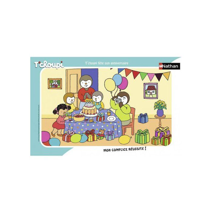 Puzzle Avec Cadre T Choupi Fete Son Anniversaire En Famille 15 Pieces Enfant Dessin Anime Cdiscount Jeux Jouets