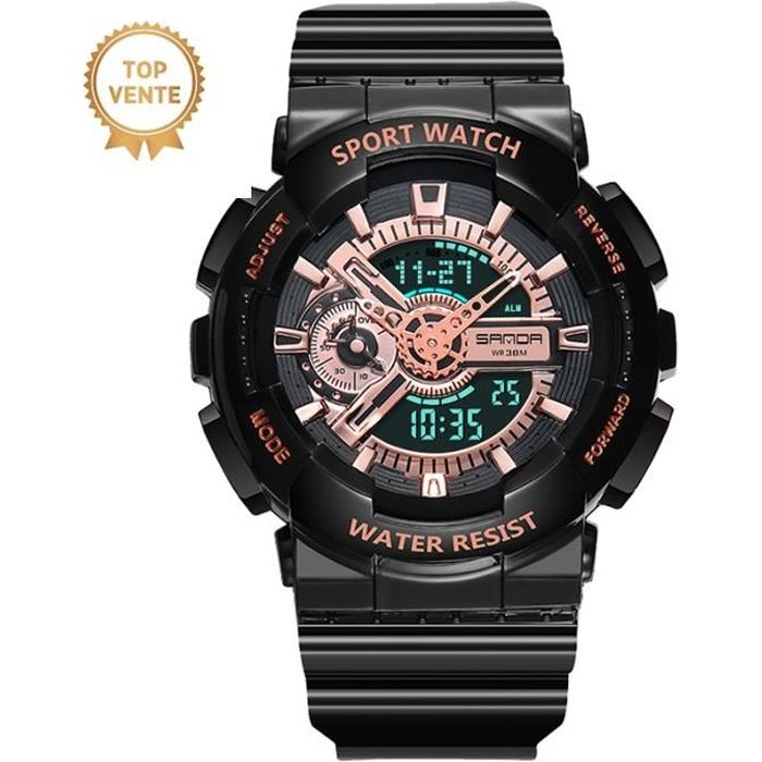 Montre pour garçons enfants Adolescents pour 6-15 Ans Montre Numérique avec LED Lumière Alarme