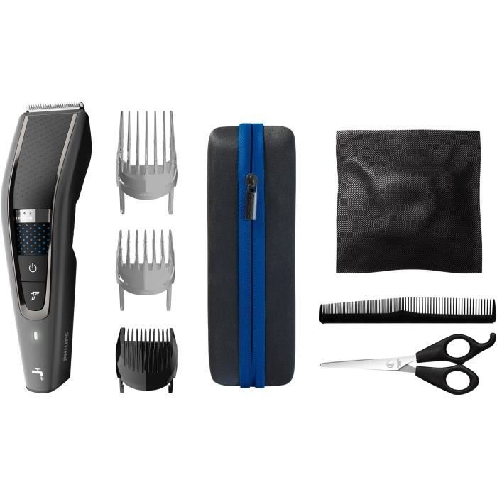 PHILIPS - Tondeuse Cheveux et Barbe Series 7000 avec Housse de Voyage et Kit Barber - Noir PHILIPS - Tondeuse Cheveux et Barbe Series 7000 avec Housse de Voyage et Kit Barber - Noir