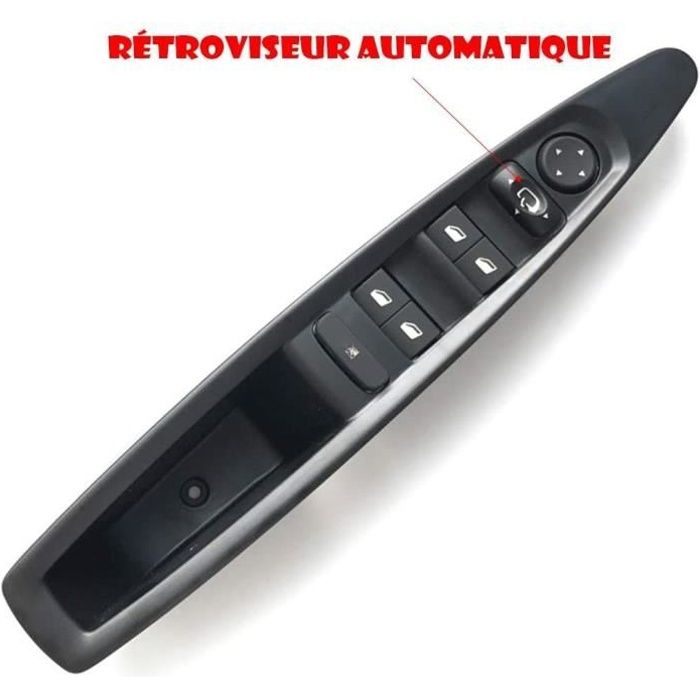 Leve Vitre rétroviseur Automatique Avant Gauche Compatible Citroen C4 9 PIN 9651464577 6554.HA Bouton Commande @Pro-Plip