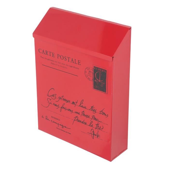 Boîte Aux Lettres Vintage En Fer - Orange - Verrouillable - Pour Maison