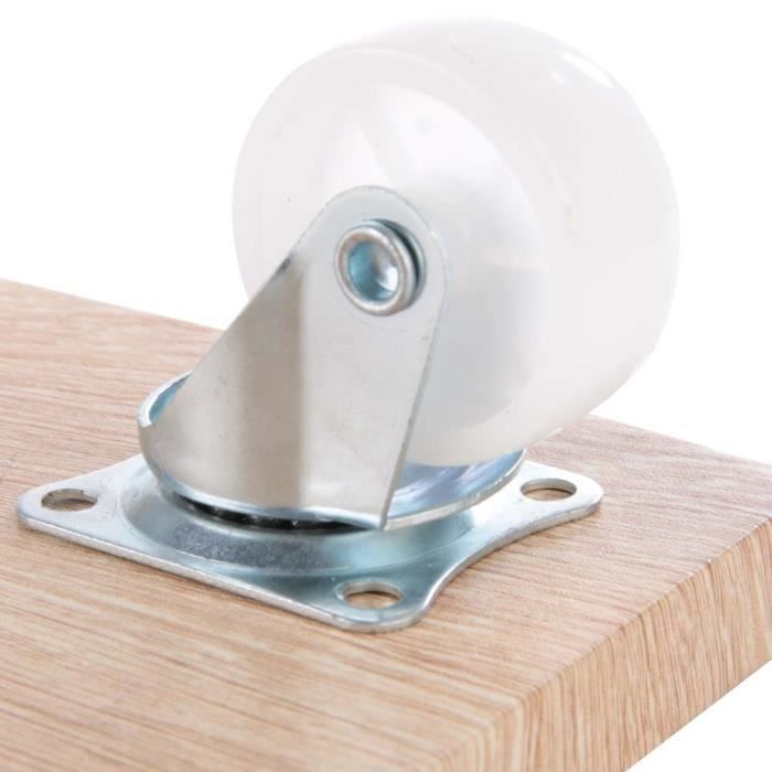 Roulettes En Nylon Blanc - Petites Roues Pivotantes Pour Meubles, Bricolage, Mini Casters